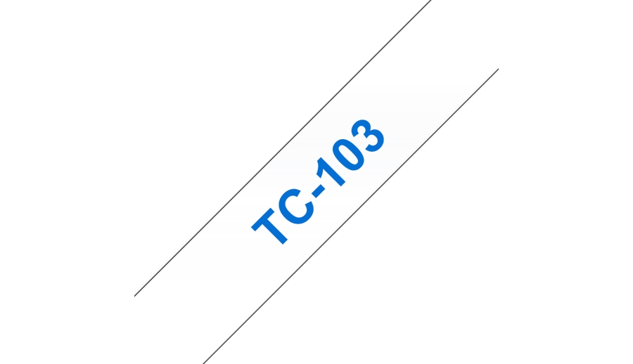 Schriftband TC-103 (lam.) Blau auf Gold 12mm x 7,7m Schriftband TC-103 (lam.) Blau auf Gold 12mm x 7,7m – Bild 2