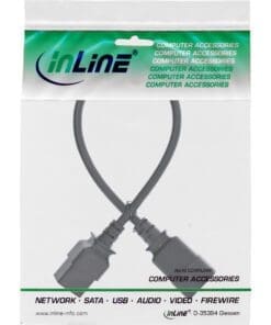 Alternative view of InLine® Kaltgeräteverlängerung 16A, C19 auf C20, 0,75m