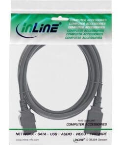 Alternative view of InLine® Kaltgeräteverlängerung 16A, C19 auf C20, 2m