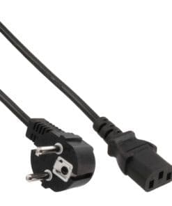 80er B-Pack InLine® Netzkabel, Schutzkontakt gew. / Kaltgerätest. C13, 0,3m