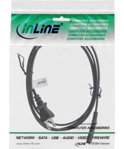 Alternative view of InLine® Netzkabel, Netzstecker Japan auf Euro 8 C7 Stecker, schwarz, 1,8m
