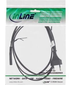 Alternative view of InLine® Netzkabel, Netzstecker CEE7/16 Schweiz auf Euro 8 C7 Stecker, schwarz, 1,8m