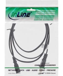 Alternative view of InLine® Netzkabel, Netzstecker China auf Euro 8 C7 Stecker, schwarz, 1,8m