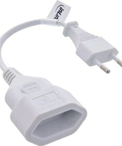 Alternative view of InLine® Euro-Verlängerung, Eurostecker an Eurokupplung, weiß, 0,2m