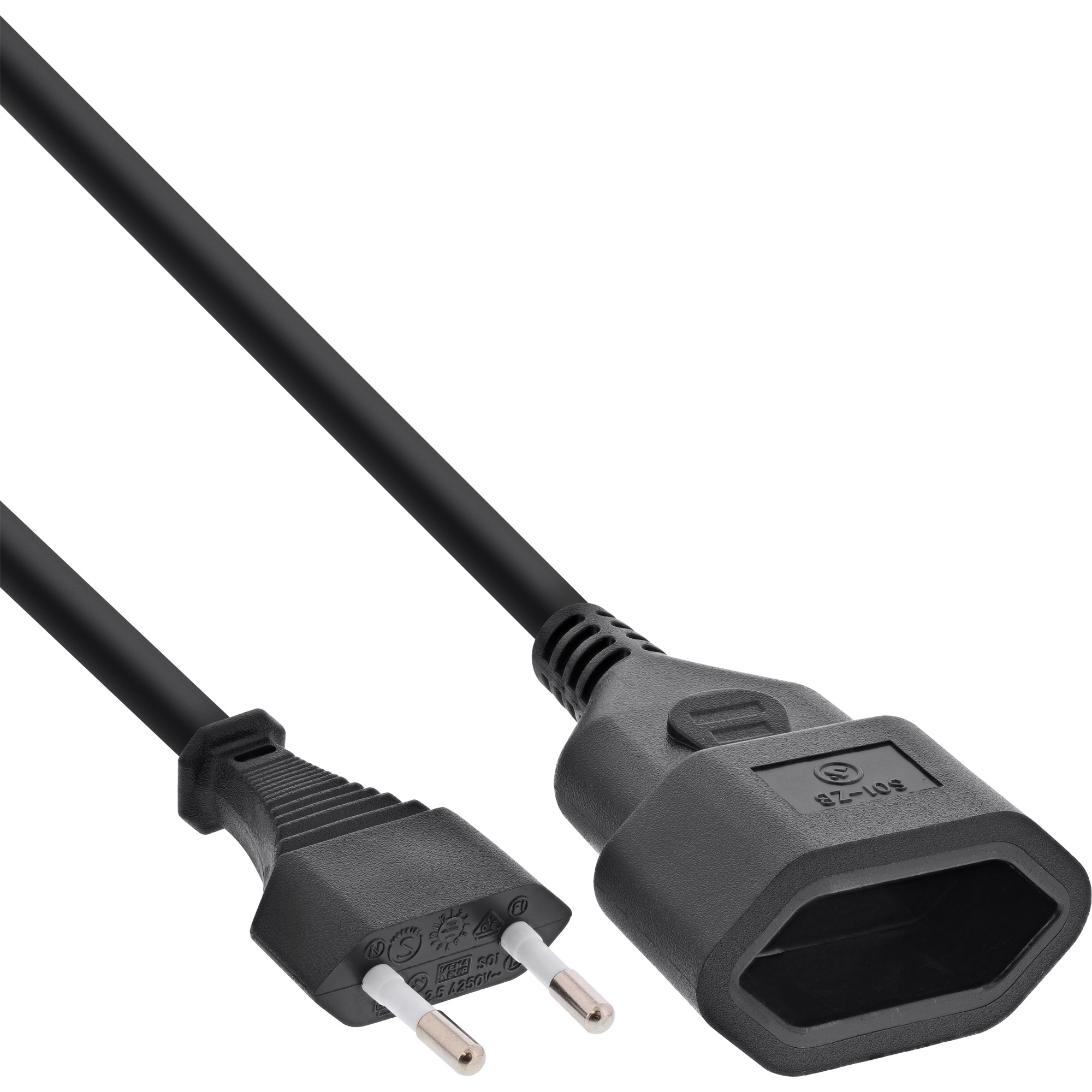 InLine® Euro-Verlängerung, Eurostecker an Eurokupplung, schwarz, 1,5m InLine® Euro-Verlängerung, Eurostecker an Eurokupplung, schwarz, 1,5m