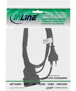 Alternative view of InLine® Euro-Verlängerung, Eurostecker an Eurokupplung, schwarz, 0,5m