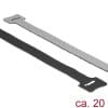 Delock Klett-Kabelbinder L 200 mm x B 12 mm 10 Stück schwarz