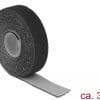 Delock Klett-Kabelbinder L 3 m x B 20 mm Rolle schwarz