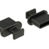 Delock Staubschutz für USB Type-C Buchse mit Griff 10 Stück schwarz