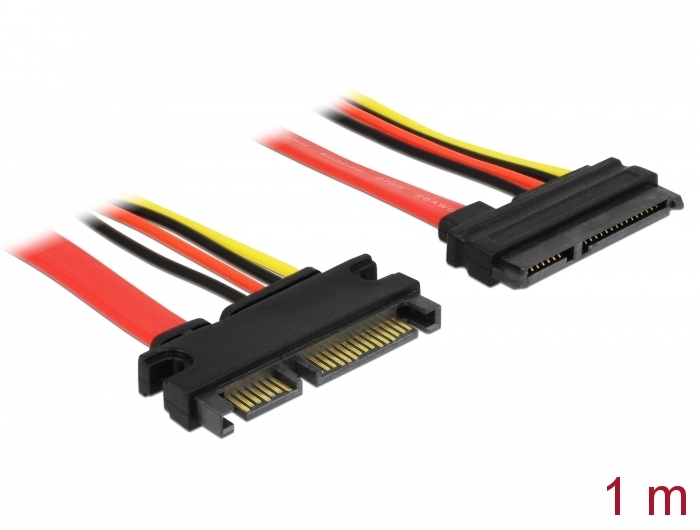 Delock Verlängerungskabel SATA 6 Gb/s 22 Pin Stecker > SATA Delock Verlängerungskabel SATA 6 Gb/s 22 Pin Stecker > SATA