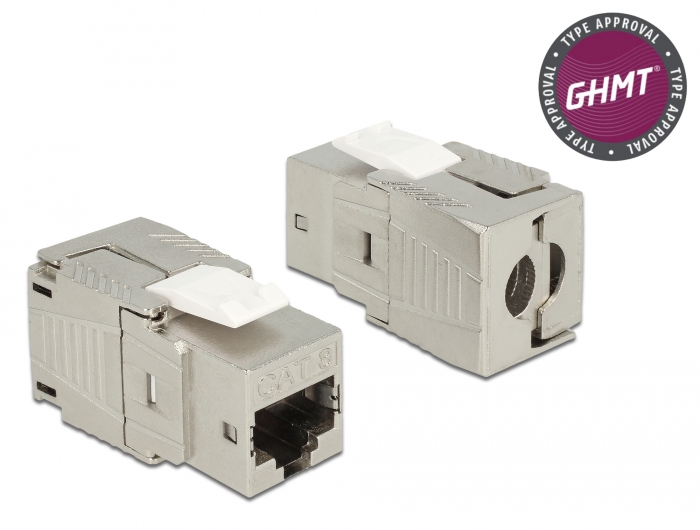 Delock Keystone Modul RJ45 Buchse Cat.8 werkzeugfrei Delock Keystone Modul RJ45 Buchse Cat.8 werkzeugfrei