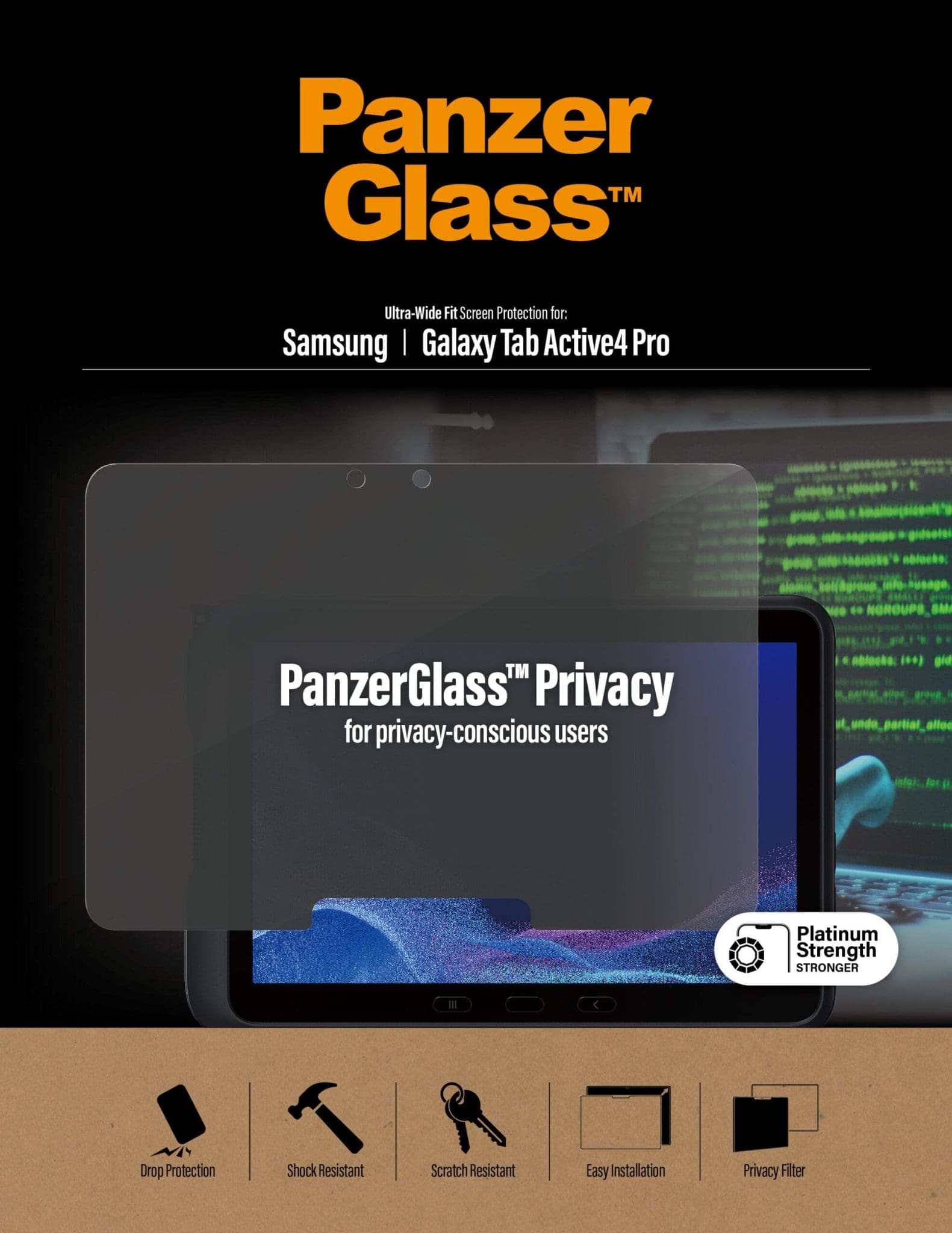PanzerGlass Privacy Samsung Galaxy Tab Active Pro/Active 4 Pro PanzerGlass Privacy Samsung Galaxy Tab Active Pro/Active 4 Pro – Bild 5