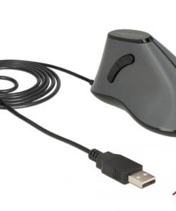 Delock Maus ergonomisch vertikal optisch 5-Tasten USB-A