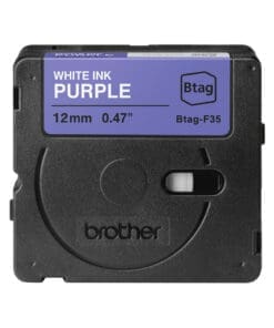 Alternative view of Brother Schriftband BTAG-F35 Weiß auf Lila 12 mm x 4 m
