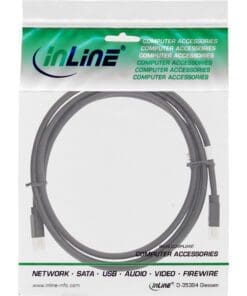 Alternative view of InLine® Mini DisplayPort 1.4 Kabel, Stecker / Stecker schwarz/gold, 2m