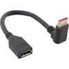 DisplayPort 1.4 Adapterkabel ST/BU, 8K4K, nach oben gewinkelt, schwarz/gold, 0,15m