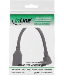 Alternative view of DisplayPort 1.4 Adapterkabel ST/BU, 8K4K, nach oben gewinkelt, schwarz/gold, 0,15m