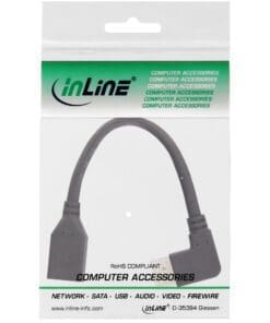 Alternative view of DisplayPort 1.4 Adapterkabel ST/BU, 8K4K, rechts gewinkelt, schwarz/gold, 0,15m