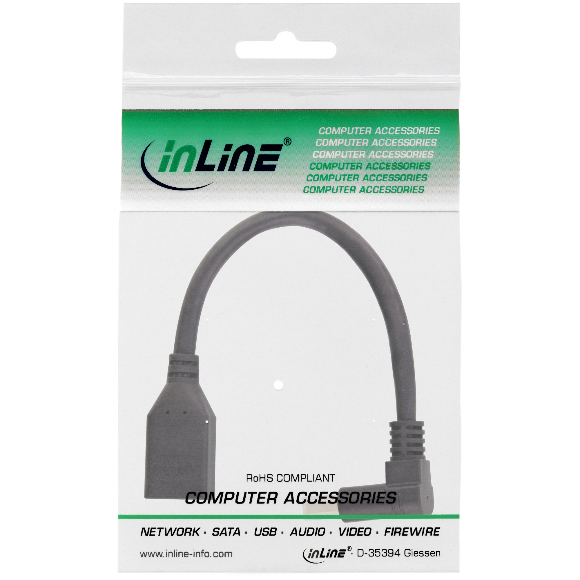 DisplayPort 1.4 Adapterkabel ST/BU, 8K4K, nach unten gewinkelt, schwarz/gold, 0,15m DisplayPort 1.4 Adapterkabel ST/BU, 8K4K, nach unten gewinkelt, schwarz/gold, 0,15m – Bild 2
