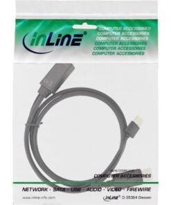 Alternative view of InLine® HDMI zu DisplayPort Konverter Kabel, 4K, schwarz/gold, 1m