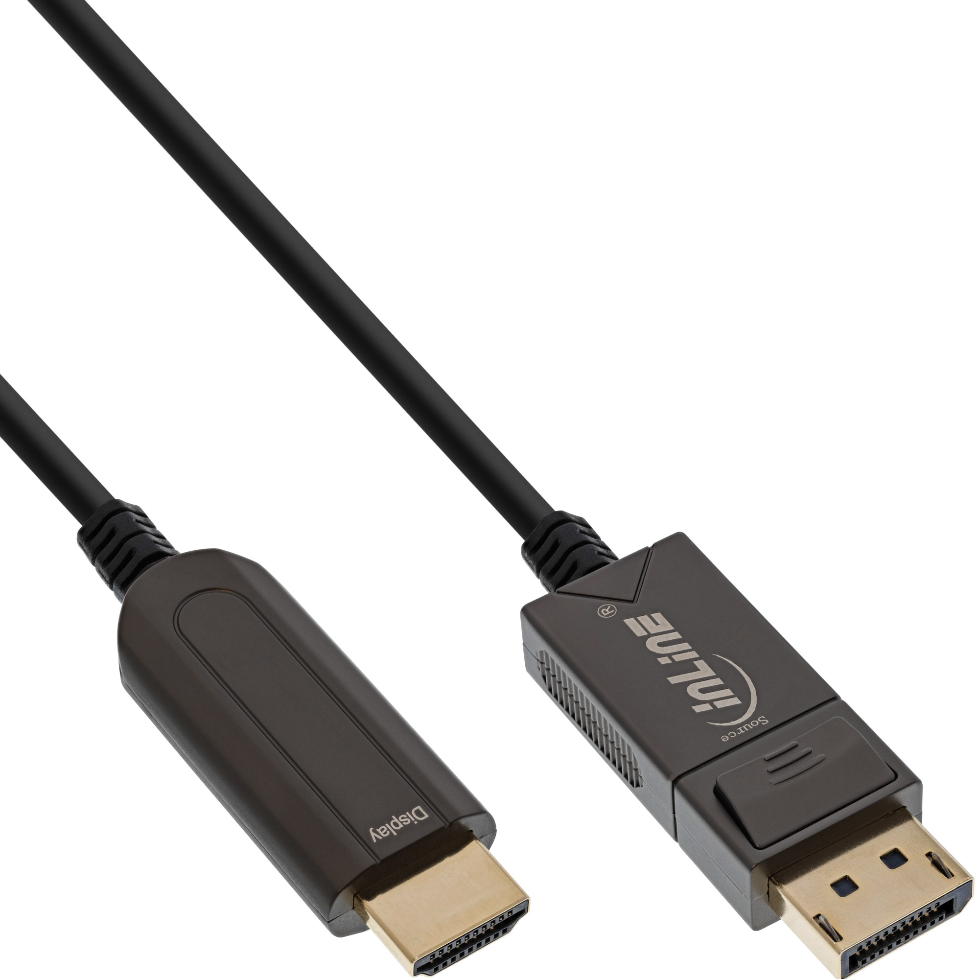 InLine® DisplayPort zu HDMI AOC Konverter Kabel, 4K/60Hz, schwarz, 20m InLine® DisplayPort zu HDMI AOC Konverter Kabel, 4K/60Hz, schwarz, 20m