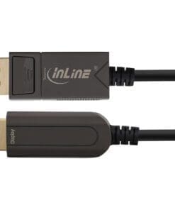 Alternative view of InLine® DisplayPort zu HDMI AOC Konverter Kabel, 4K/60Hz, schwarz, 20m