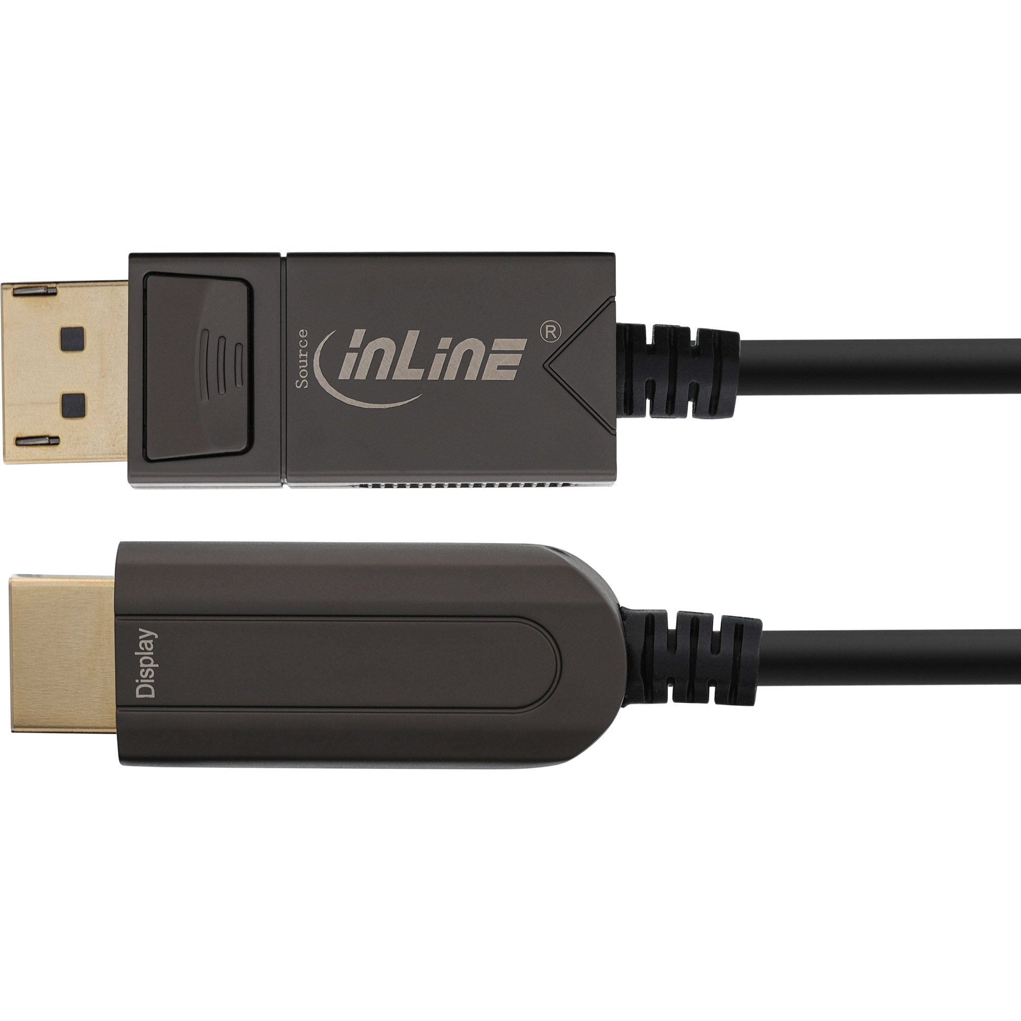 InLine® DisplayPort zu HDMI AOC Konverter Kabel, 4K/60Hz, schwarz, 20m InLine® DisplayPort zu HDMI AOC Konverter Kabel, 4K/60Hz, schwarz, 20m – Bild 2