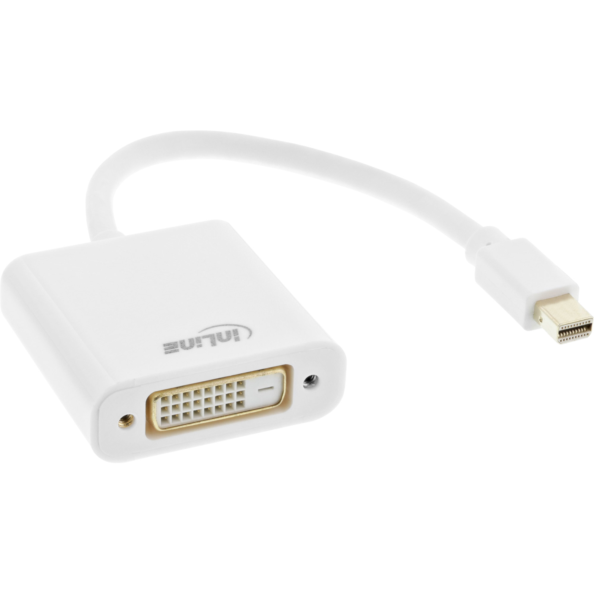 InLine® Mini DisplayPort zu DVI Adapter, Mini DisplayPort Stecker auf DVI-D 24+1 Buchse, Alu, weiß InLine® Mini DisplayPort zu DVI Adapter, Mini DisplayPort Stecker auf DVI-D 24+1 Buchse, Alu, weiß