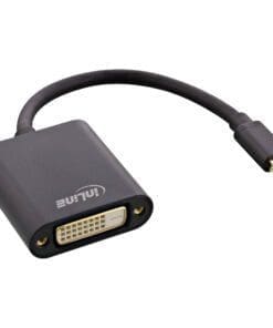 InLine® Mini DisplayPort zu DVI Adapter Aluminium, schwarz, 0,15m