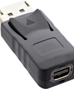 InLine® DisplayPort Adapter, DisplayPort Stecker auf mini DisplayPort Buchse, 4K/60Hz, schwarz/gold