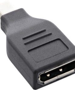 InLine® DisplayPort Adapter, mini DisplayPort Stecker auf DisplayPort Buchse, 4K/60Hz, schwarz