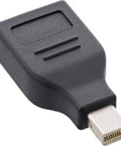 Alternative view of InLine® DisplayPort Adapter, mini DisplayPort Stecker auf DisplayPort Buchse, 4K/60Hz, schwarz
