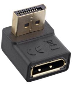 InLine® DisplayPort Adapter, DisplayPort Stecker / Buchse, nach unten gewinkelt