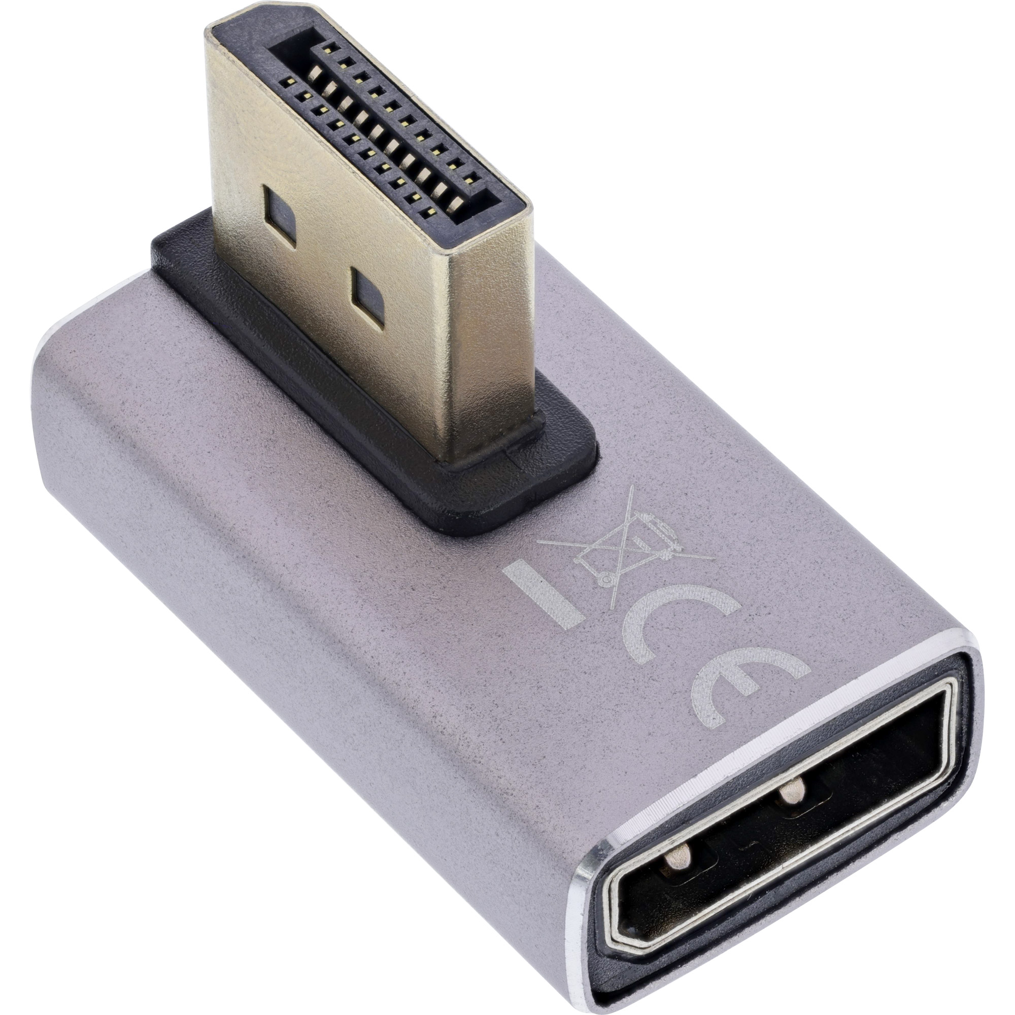 InLine® DisplayPort 1.4 Adapter, DisplayPort St/ Bu, 90° vertikal rechts, 8K UHD InLine® DisplayPort 1.4 Adapter, DisplayPort St/ Bu, 90° vertikal rechts, 8K UHD – Bild 3