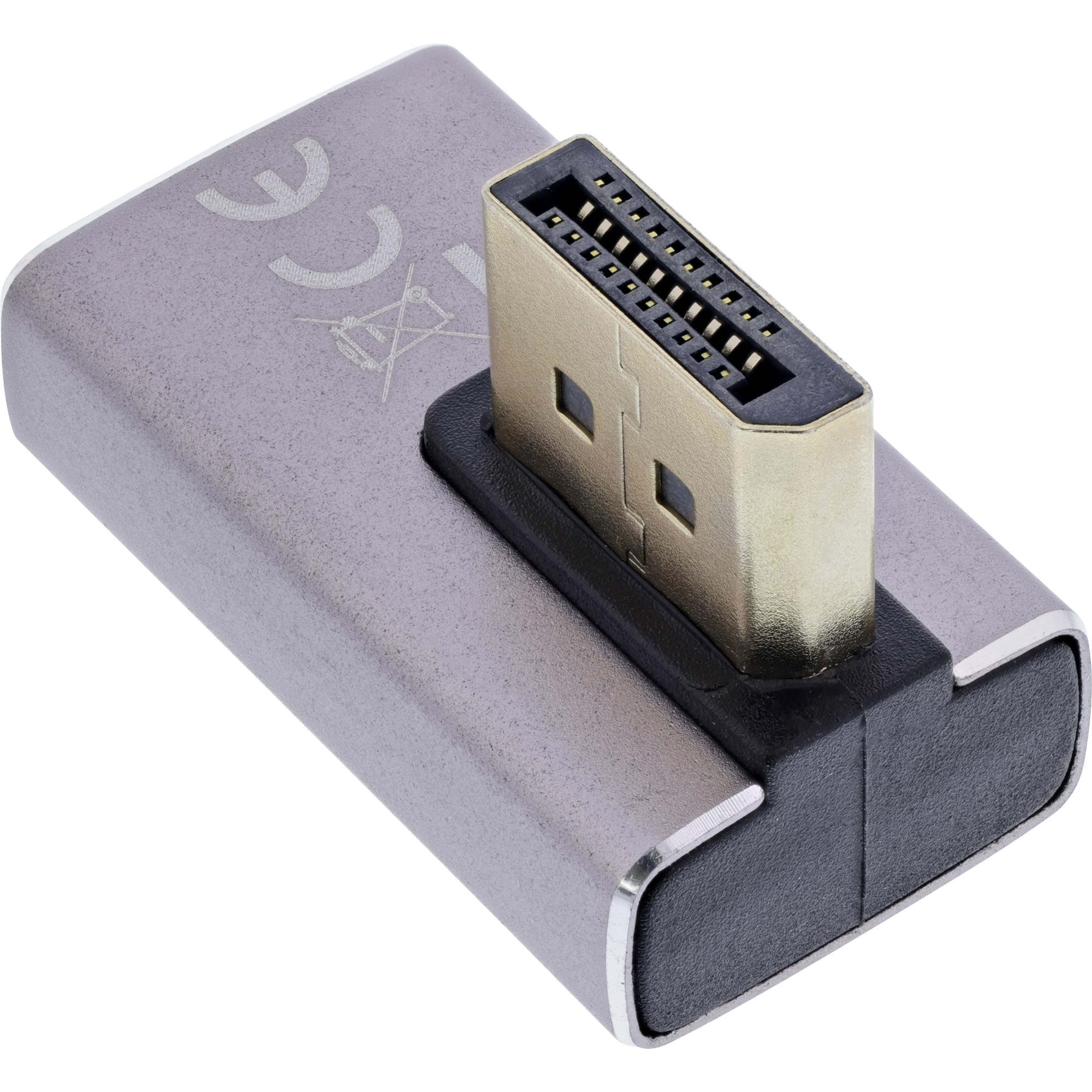 InLine® DisplayPort 1.4 Adapter, DisplayPort St/ Bu, 90° vertikal rechts, 8K UHD InLine® DisplayPort 1.4 Adapter, DisplayPort St/ Bu, 90° vertikal rechts, 8K UHD – Bild 4