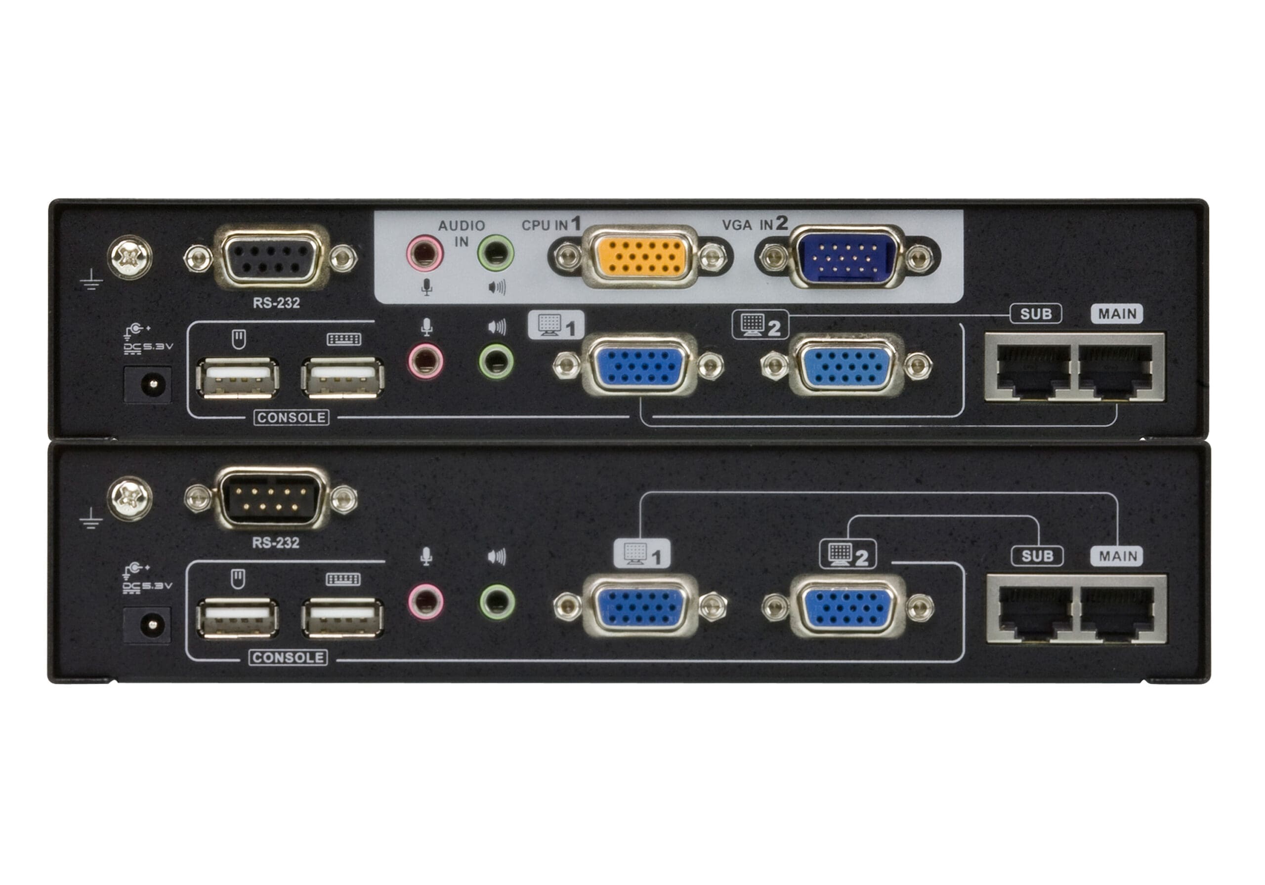 ATEN CE775 Konsolen-Extender, Dual View, USB, RS232, mit Audio, bis 300m ATEN CE775 Konsolen-Extender, Dual View, USB, RS232, mit Audio, bis 300m – Bild 3