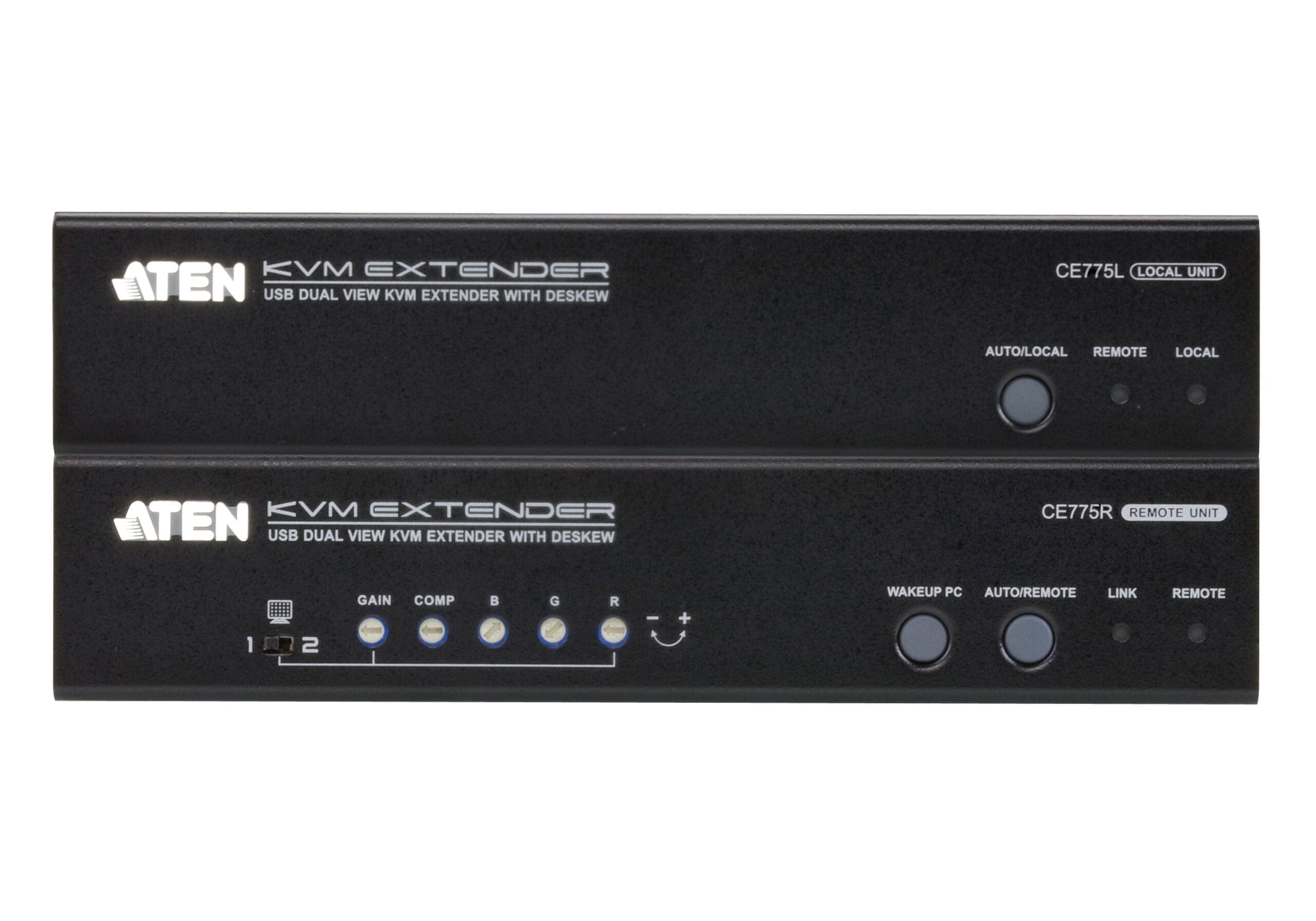 ATEN CE775 Konsolen-Extender, Dual View, USB, RS232, mit Audio, bis 300m ATEN CE775 Konsolen-Extender, Dual View, USB, RS232, mit Audio, bis 300m – Bild 2