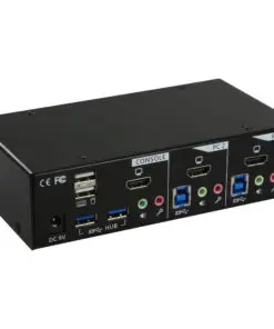 Alternative view of InLine® KVM Desktop Switch, 2-fach, HDMI, USB 3.0 Hub, mit Audio