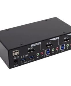 Alternative view of InLine® KVM Desktop Switch, 2-fach, DisplayPort, USB 3.0 Hub, mit Audio