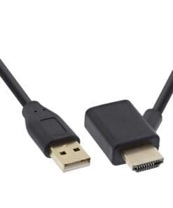 InLine® HDMI Adapter Stecker/Buchse mit USB-Power Einspeisung 0,5m