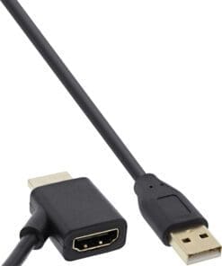 Alternative view of InLine® HDMI Adapter Stecker/Buchse mit USB-Power Einspeisung 0,5m