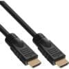 InLine® HDMI Kabel, HDMI-High Speed, Stecker / Stecker, verg. Kontakte, schwarz, 1m