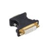 DVI-A Adapter, Analog 24+5 Buchse auf 15pol HD Stecker (VGA), vergoldet, schwarz