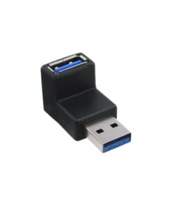 InLine® USB 3.0 Adapter, Stecker A auf Buchse A, gewinkelt 90°, schwarz