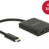 Delock Splitter USB Type-C Stecker > 2 x HDMI Buchse DP-Alt Mode kompakt schwarz
