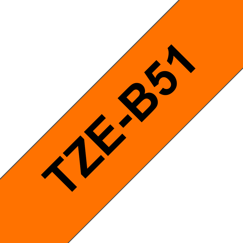 Schriftband TZe-B51 (lam.) Schwarz auf Signalorange 24mm x 5m Schriftband TZe-B51 (lam.) Schwarz auf Signalorange 24mm x 5m