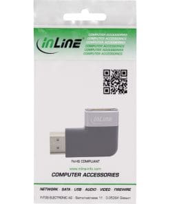 InLine® HDMI Adapter, HDMI A Stecker / Buchse, 90° links, 8K UHD – Bild 3