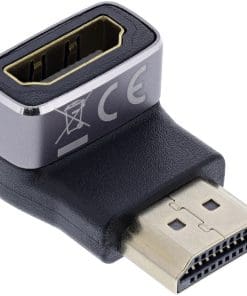 InLine® HDMI Adapter, HDMI A Stecker / Buchse, 90° unten, 8K UHD