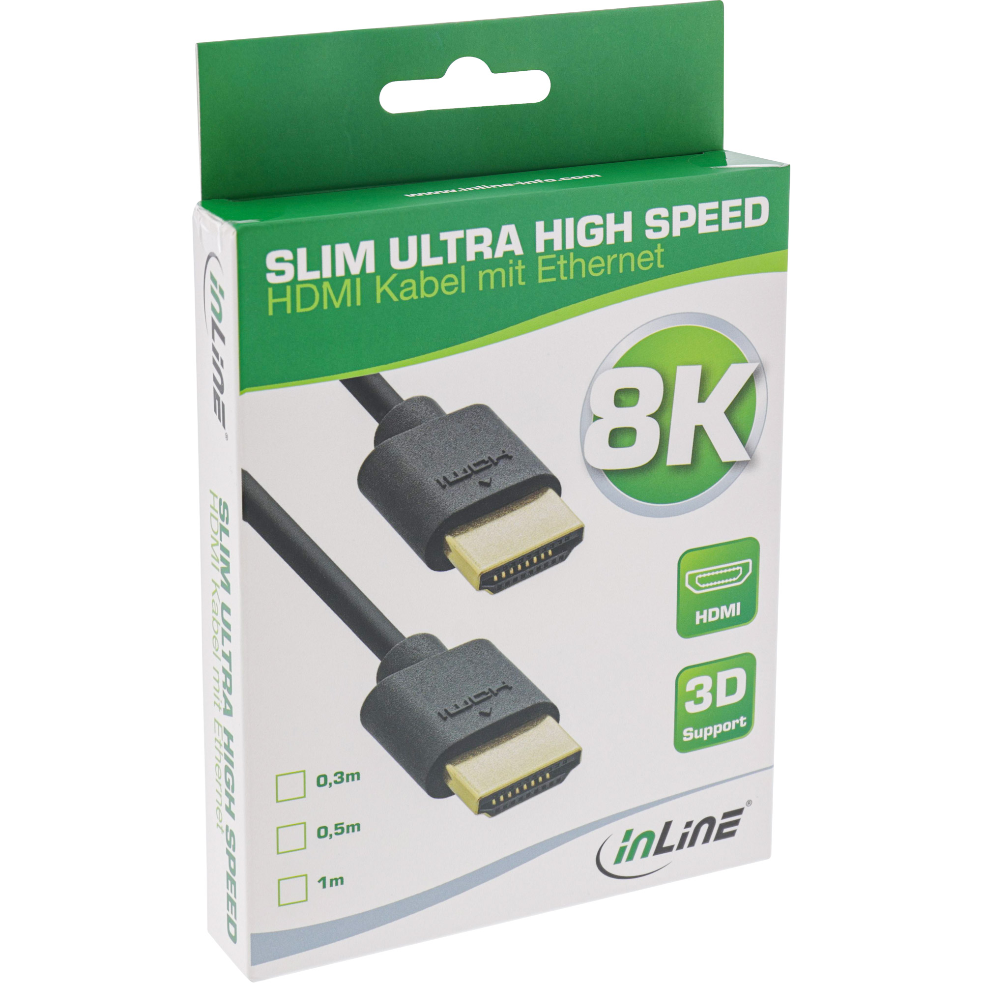 InLine® Slim Ultra High Speed HDMI Kabel, 8K4K, Stecker / Stecker, schwarz / gold, 0,5m InLine® Slim Ultra High Speed HDMI Kabel, 8K4K, Stecker / Stecker, schwarz / gold, 0,5m – Bild 3