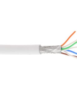 Patchkabel, S/FTP (PiMf), Cat.6A, 500MHz, halogenfrei, Kupfer, weiß, 100m, weiß